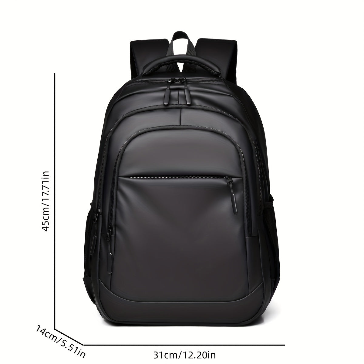 1pc Wear-Resistant Men'S Large Capacity Backpack - Travel, College, Sports, Holiday Essentials with Lightweight Adjustable Shoulder Straps, Zipper Closure, and Solid Colors, Nylon, Business Casua