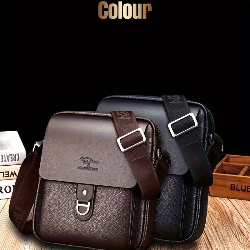 New Men'S Shoulder Bag Made of Genuine, Stylish Crossbody Bag, Casual Backpack for Men, Multifunctional Hanging Bag.