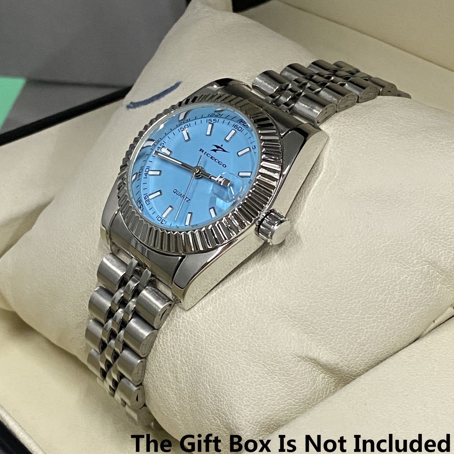 Elegant Women'S Stainless Steel Quartz Watch with Colorful Dial, Alloy Case, and Stainless Steel Strap - Calendar Function, Ideal Gift, Gift Watch|Elegant Timepiece|Hinged Watch Movement