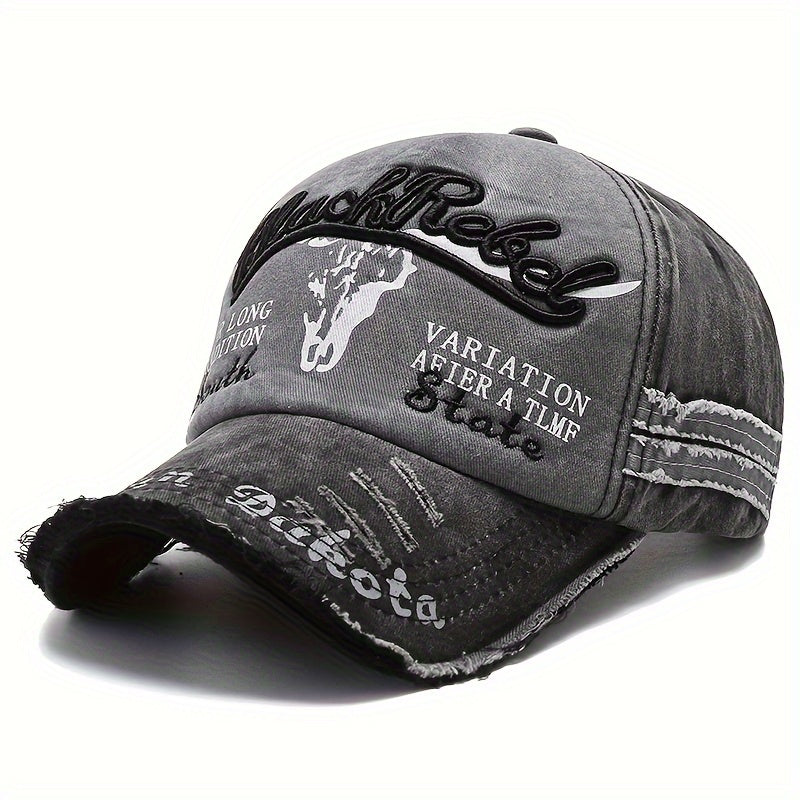 2024 High Quality Outdoor Leisure Men's Soft Washed Embroidered Baseball Hat - Durable, Fashionable, Comfortable, Wearing Baseball Hat
