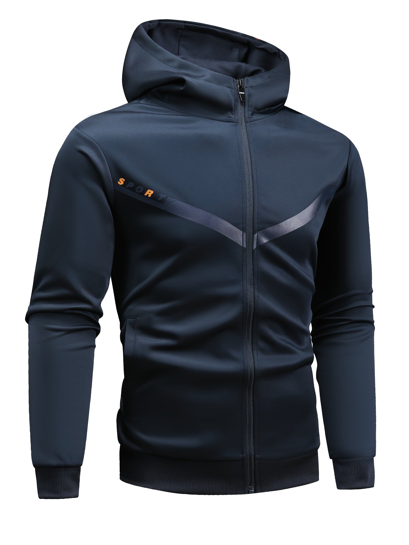 Men'S Sports Casual Suit, Spring and Autumn Hooded Cardigan Sweatshirt Set, Outdoor Sports Running Wear Fitness Home Clothes High-Quality Two-Piece Men'S Top and Bottom Outfit