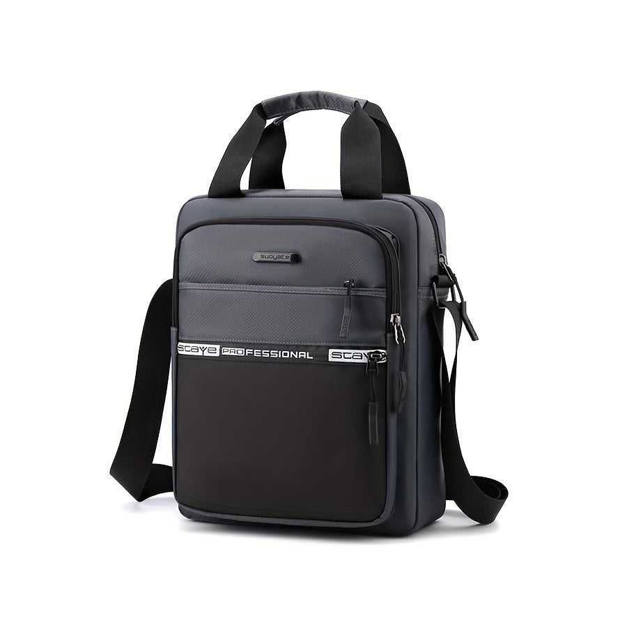 Trendy Multi-layer Sling Bag, Sport Satchel Bag For Men, Business Handbag Commuter Bag