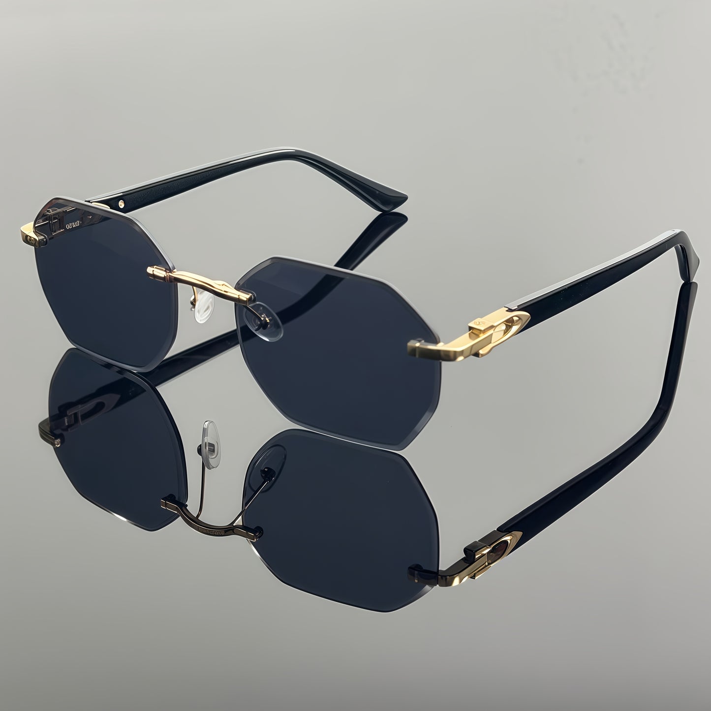 Stylish Men'S Glasses Featuring Classic Rimless Rectangular Lenses with Transparent Lenses, Suitable for Both Men And Women, Perfect for Work And Leisure, As Well As Holiday Gifts.