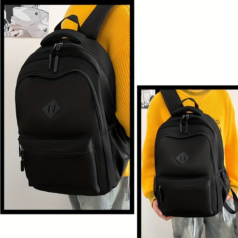 Large Capacity Laptop Backpack - Heavy-Duty Computer Backpack with Multiple Compartments, Padded Shoulder Straps & Front Zipper Pocket - Business Travel, College, Work Backpack for Men & Women - Black Backpack for Professiona
