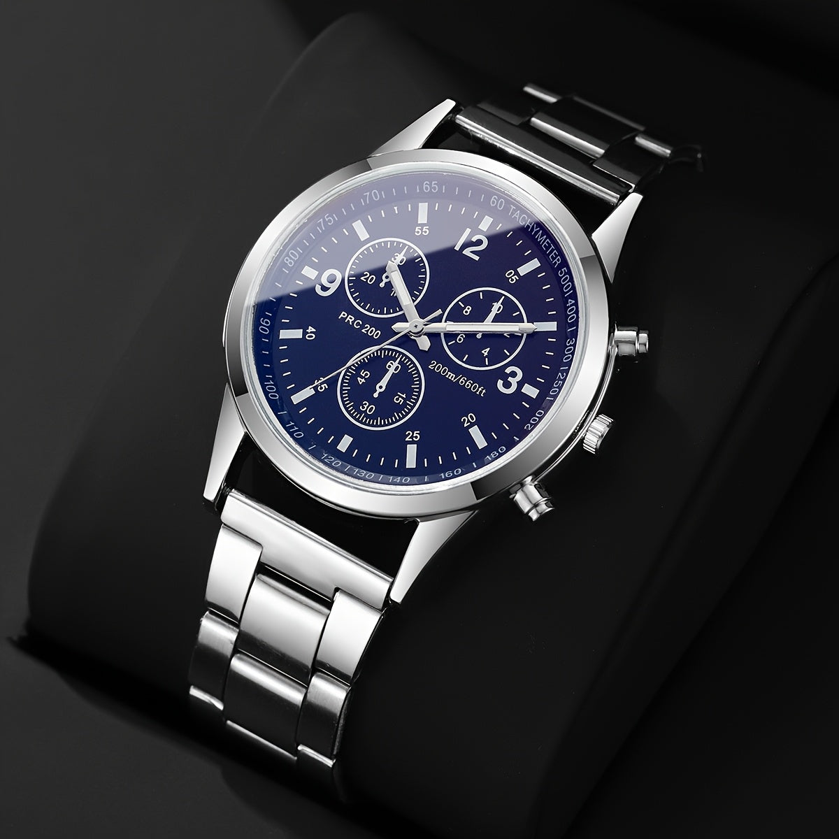 1pc/set Men'S Casual Round Zinc Alloy Quartz Watch, Non-rechargeable Button Battery (Diameter<20mm), with Digital Dial, for Business