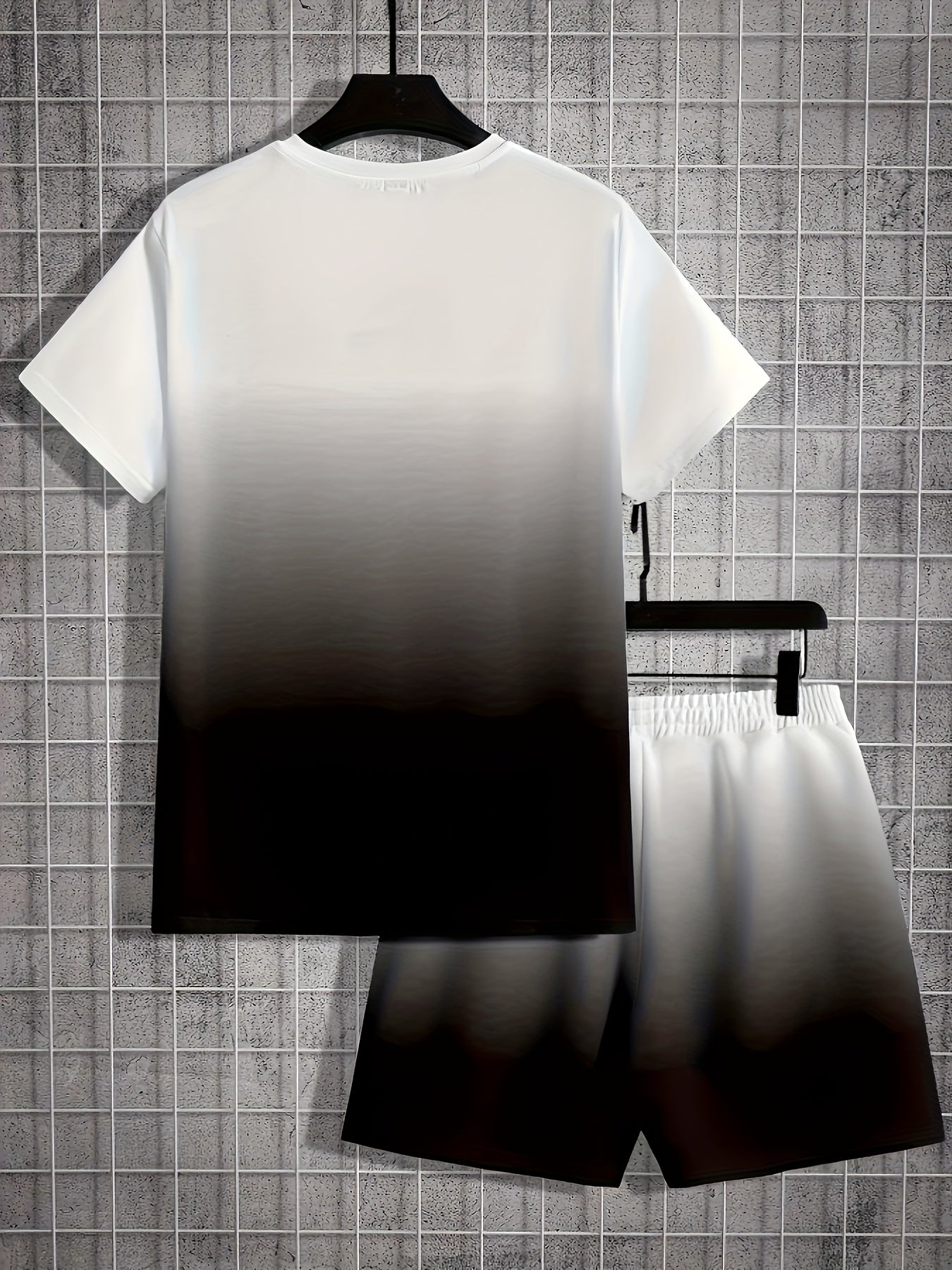 Men's Fashion Street Style Digital Print Casual T-Shirt Shorts Set
