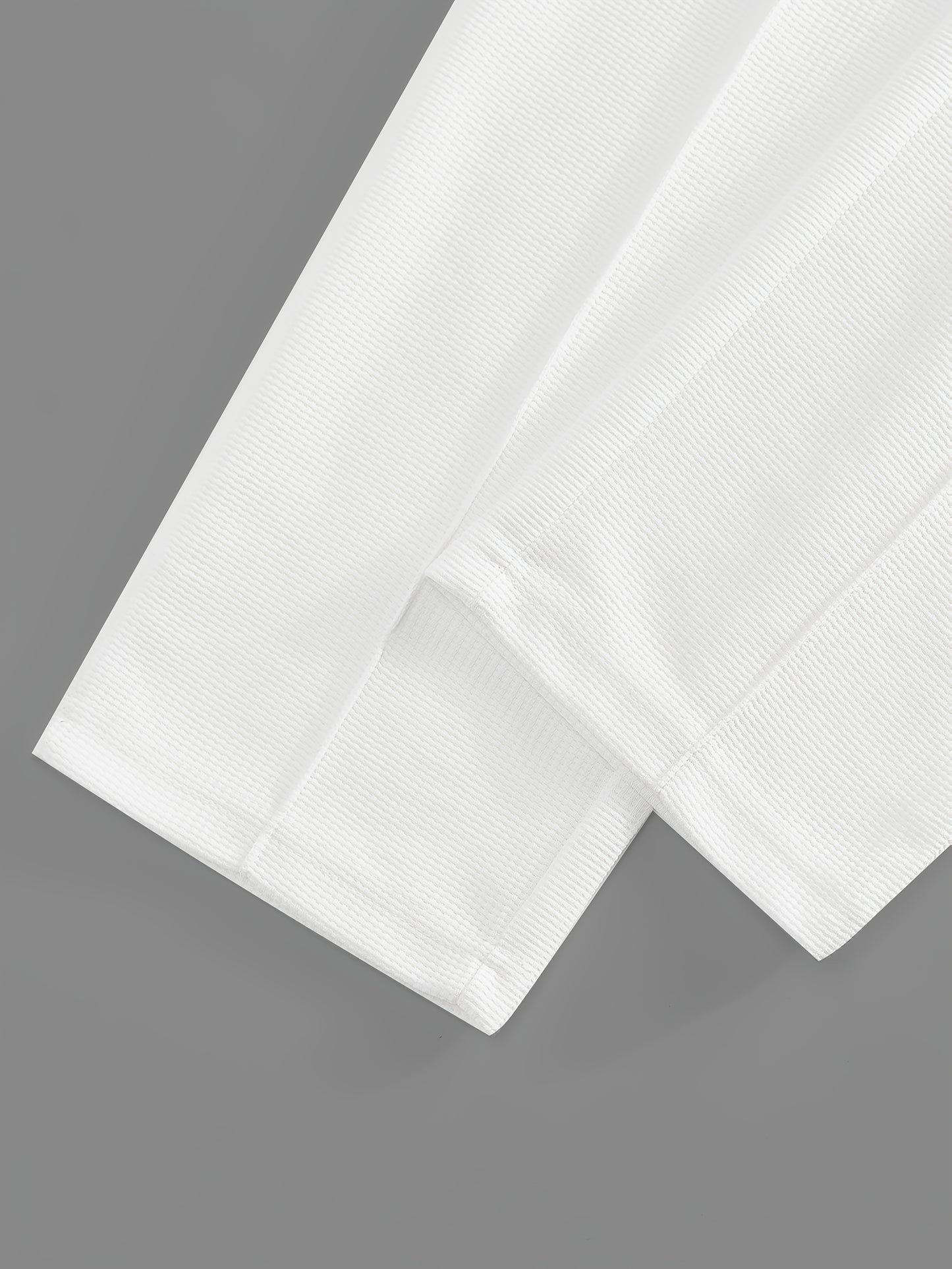 Men's Casual Mixed Color Spliced Set: Shirt and Drawstring Pants, Clean and Comfortable