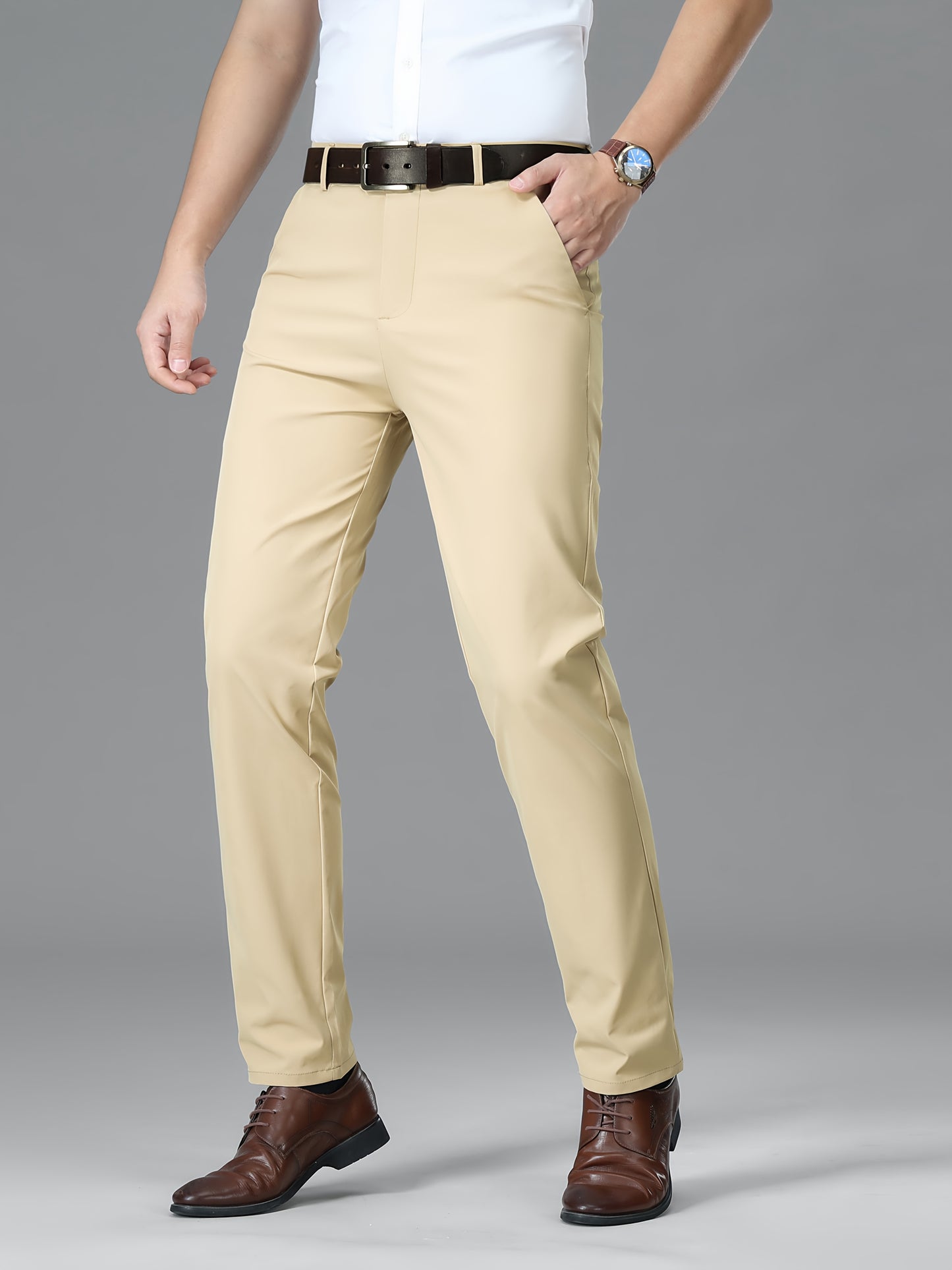 Men'S Business Casual Straight-Leg Pants for Summer