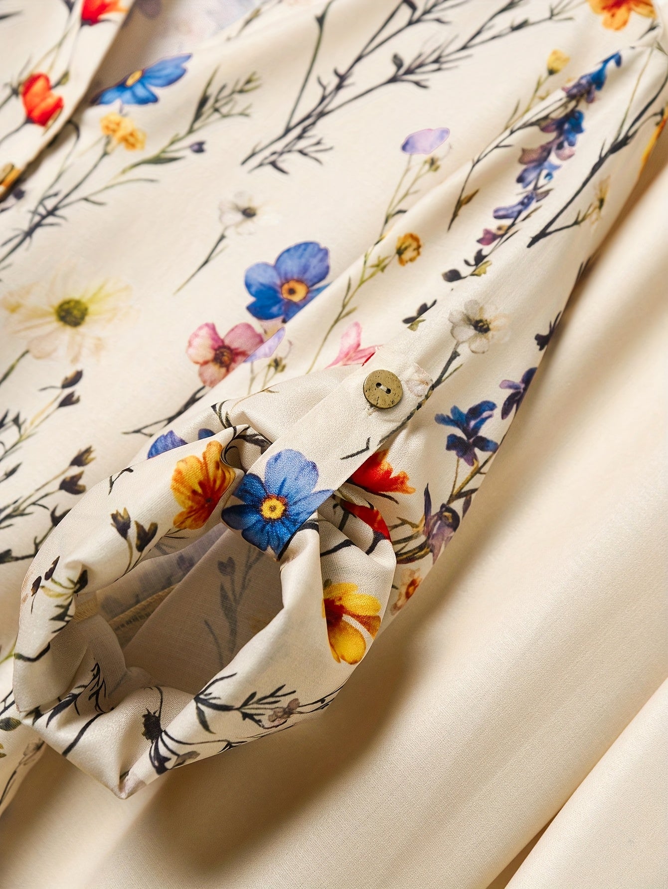 Women'S New Elegant Holiday Casual Floral Print Long Sleeve Shirt And Solid Color Elegant Casual Loose Pants Set.