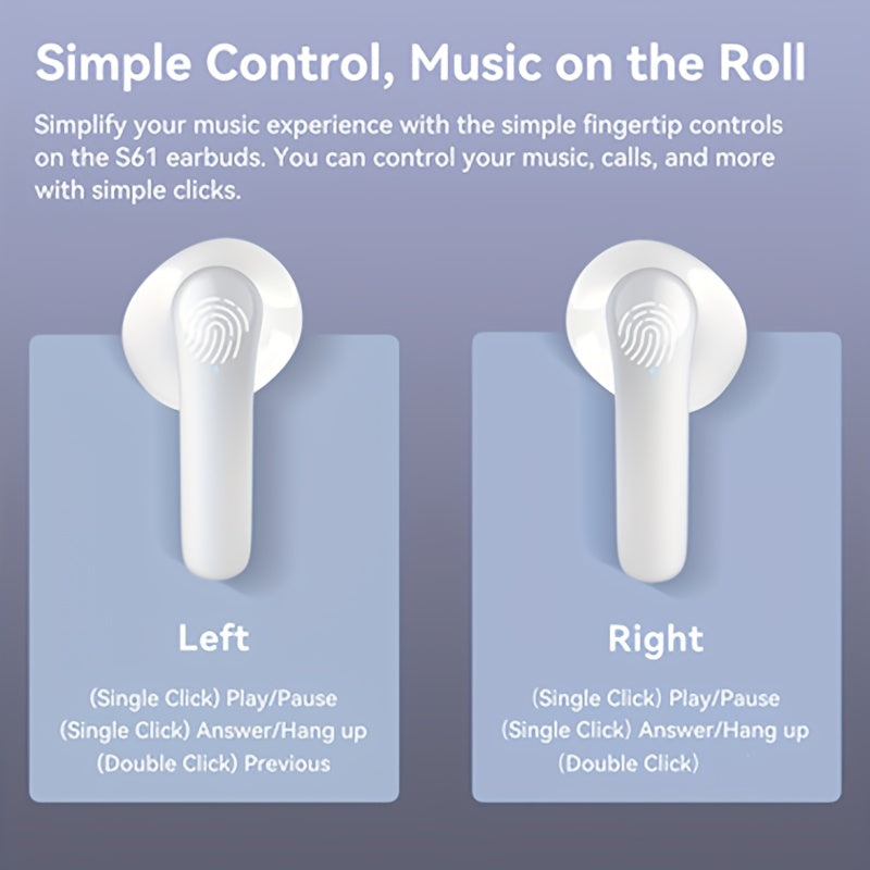 In-Ear Wireless Headphones with HIFI Sound Quality, Truly Wireless, Omnidirectional Stereo, Low Latency, Automatic Connection, High-Definition Noise Reduction, Large Battery Capacity, Ultra-Long Battery Life, And LED Digital