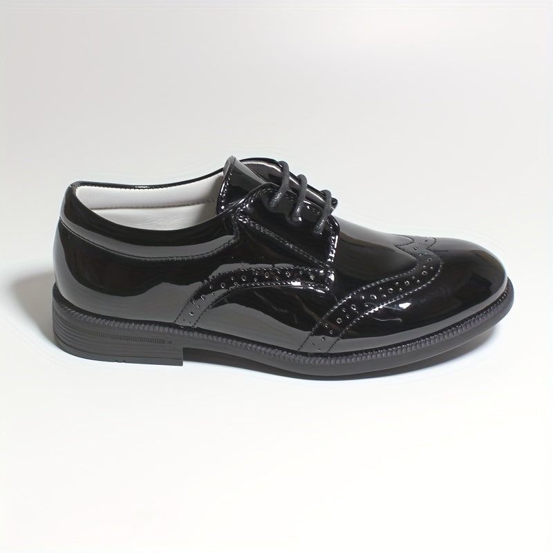 Boys Shoes Brogue Formal Classic Footwear Boys Oxford Shoes Classic Oxfords Wingtip Dress Shoes Round Toe Shoes