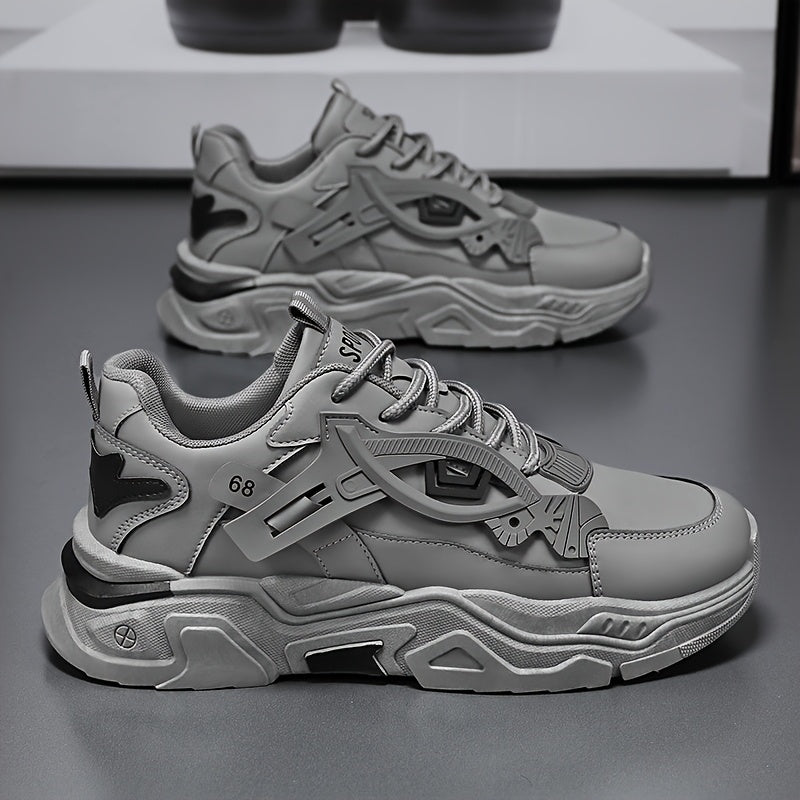 Men'S Stylish High-Top Sneakers - White with Blue Accents, Lace-Up Casual Shoes for Daily Wear, All-Season Comfort, Casual Footwear | High Top Sneakers | Durable Footwear