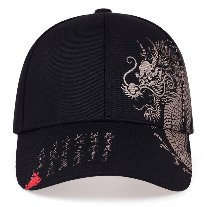 Men's Dragon Design Baseball Cap, 3 Colors Available
