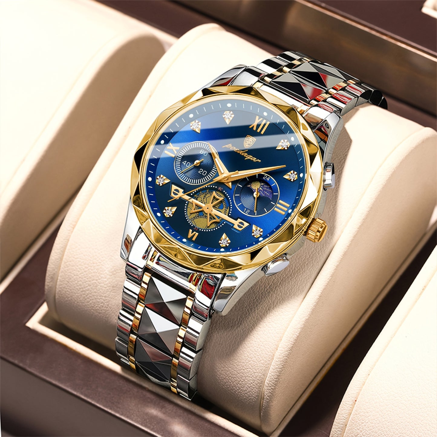 New Luxury Brand Waterproof Stainless Steel Women's And Men's Waterproof Watch, Leisure And Business Multifunctional Chronograph, Best Men's And Women's Gift Watch