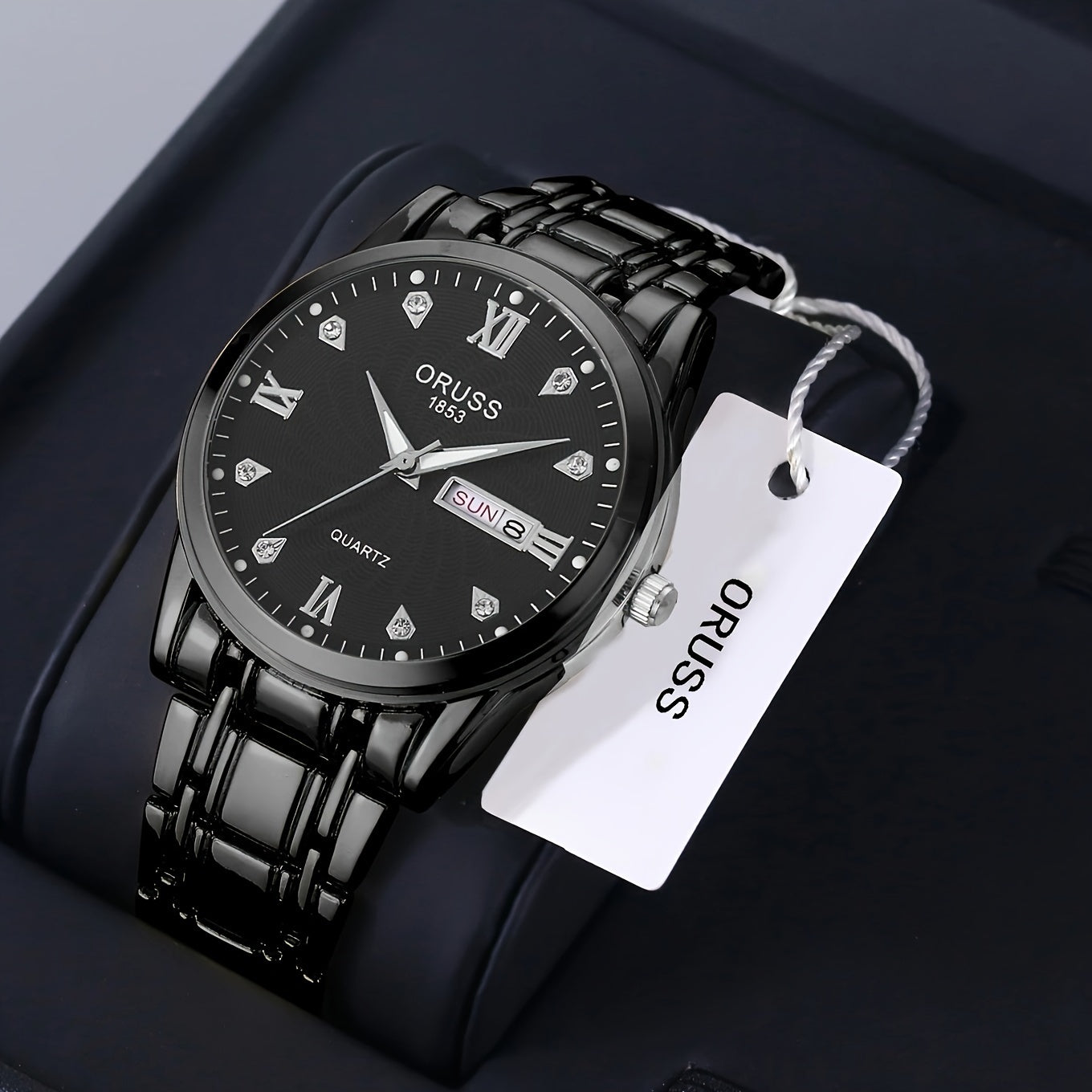 1pc Men's Round Luminous Quartz Watch, Wristwatch