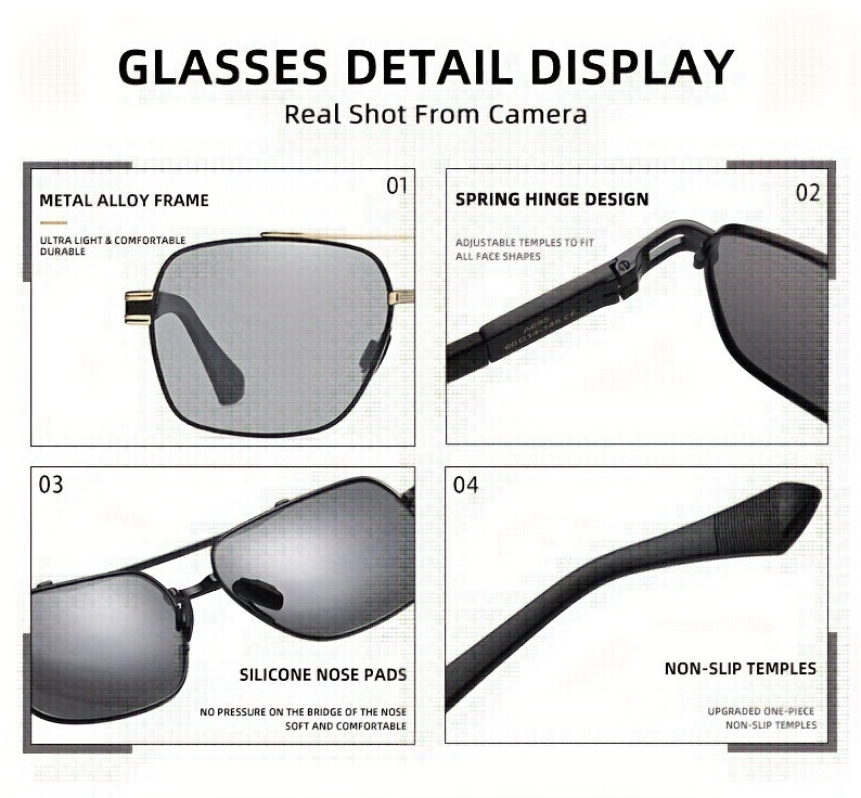 CLLOIO Top Quality Photochromic Men Women Polarized Driving Chameleon Anti-glare Sport UV400