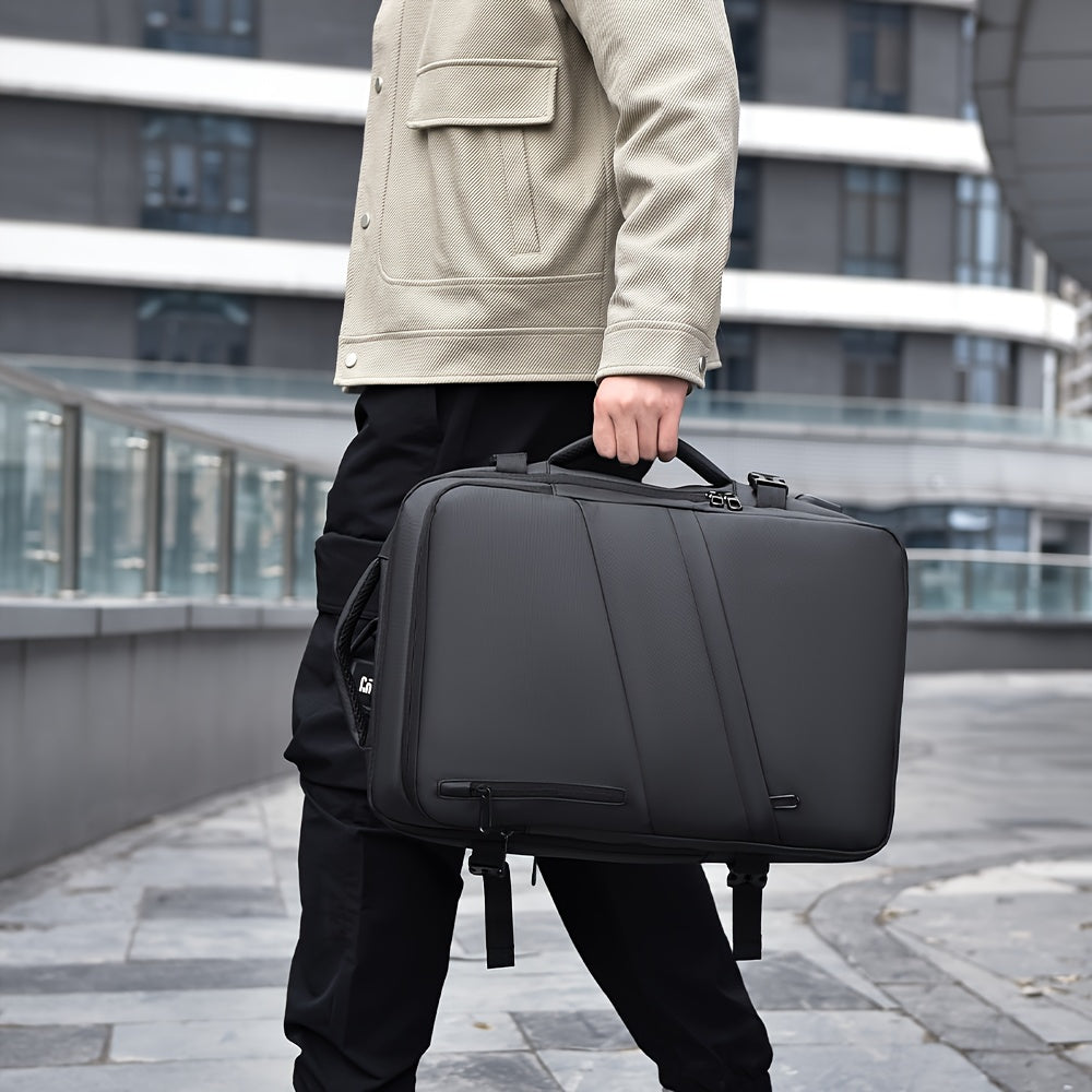 1pc HUABUPS Expandable Travel Backpack with USB Charging Port, 39.62 cm Laptop Backpack for Men & Women, High Quality Business Commuter Backpack with Multiple Compartments, Dilation Design & Padded Straps - Ideal Gift for Chr
