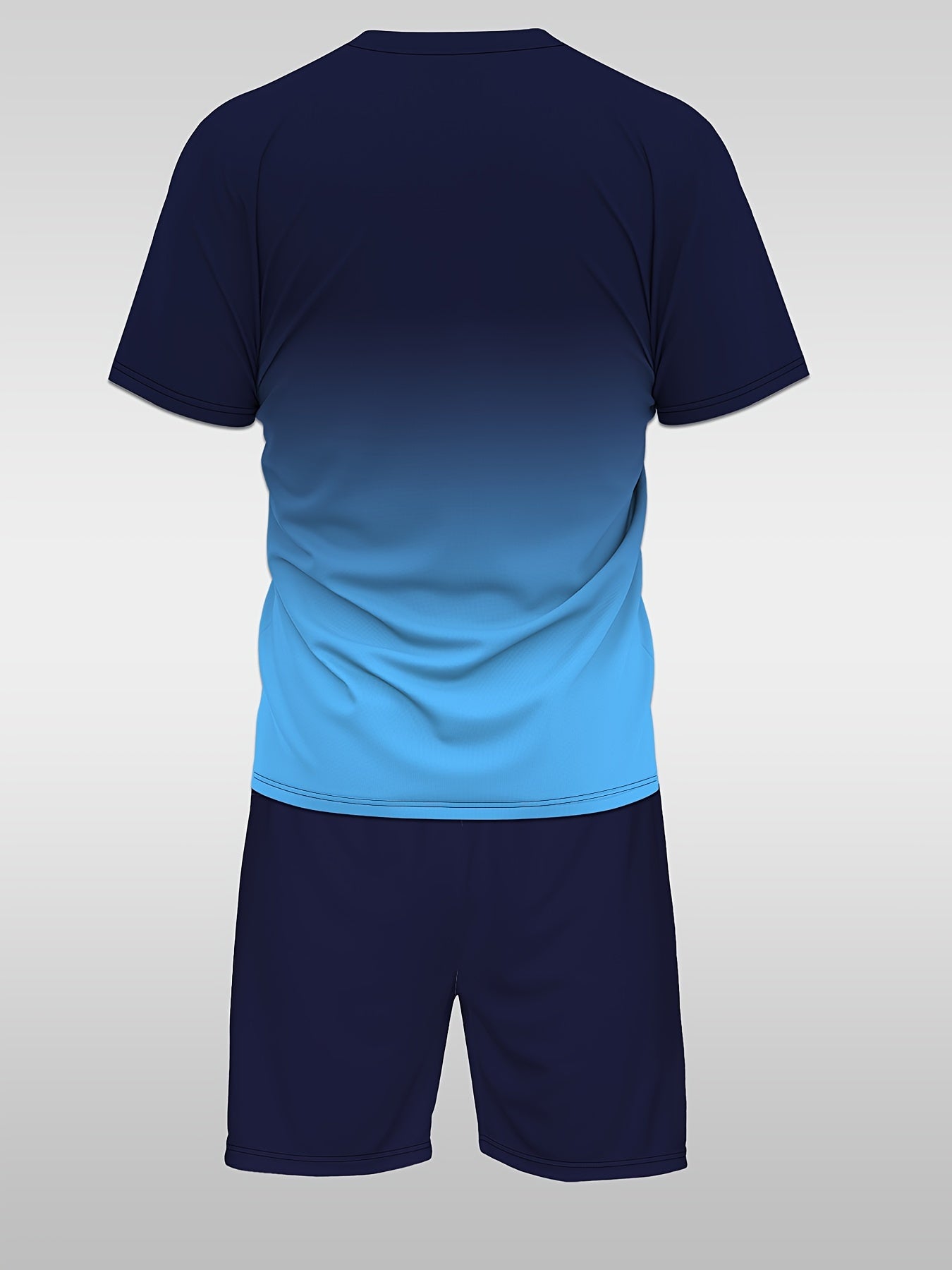 King Signature Men's Two-Piece Athletic Outfit: Graduated Color T-Shirt and Shorts - Summer Collection - High-Quality King Print - Men's Casual Sportswear - Middle East
