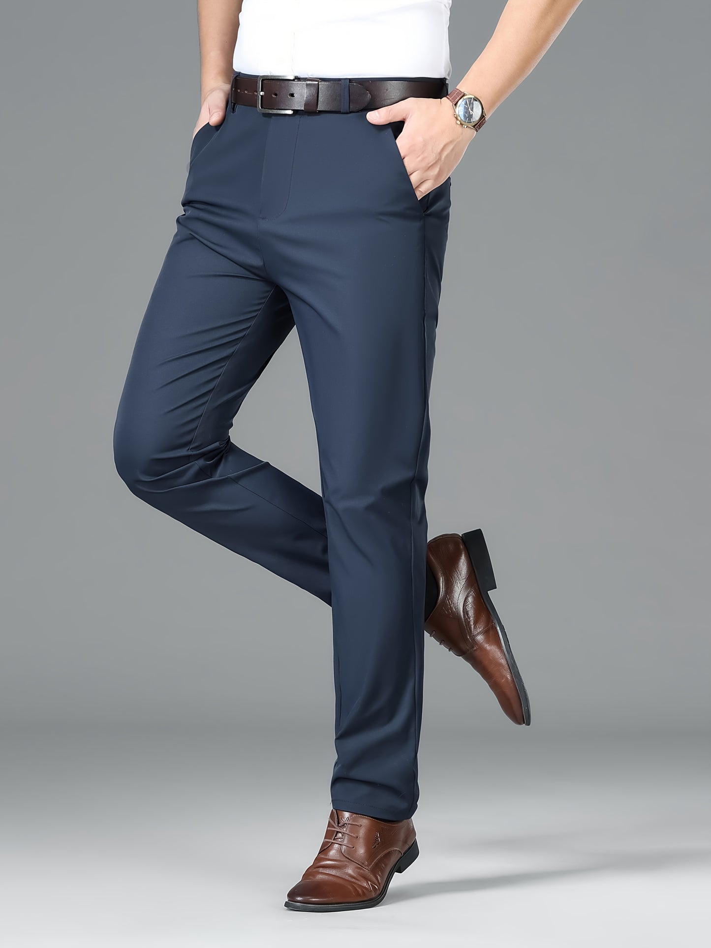 Men'S Business Casual Straight-Leg Pants for Summer