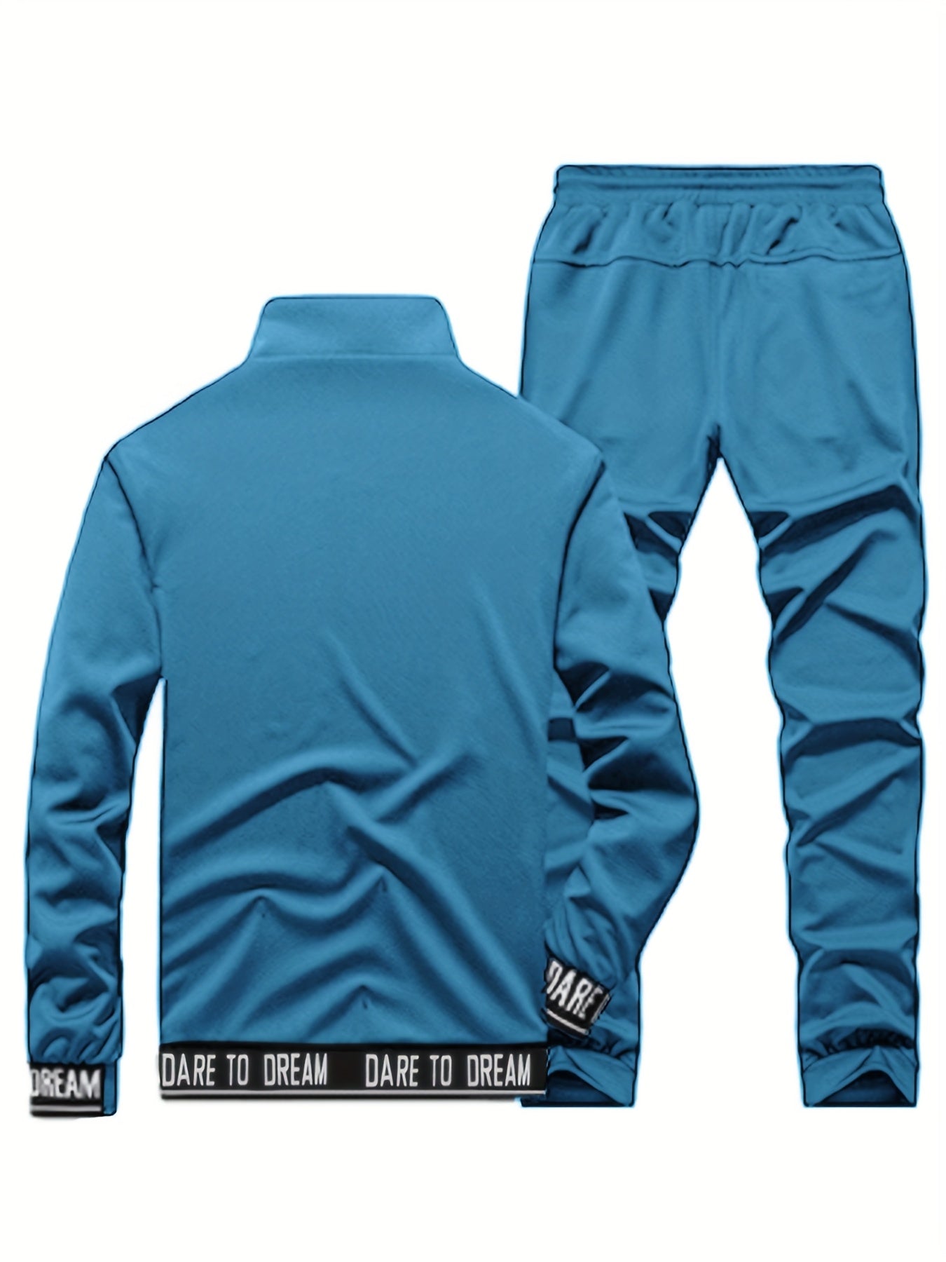 Spring and Autumn Men's Stand Collar Sports Casual Pants Suit