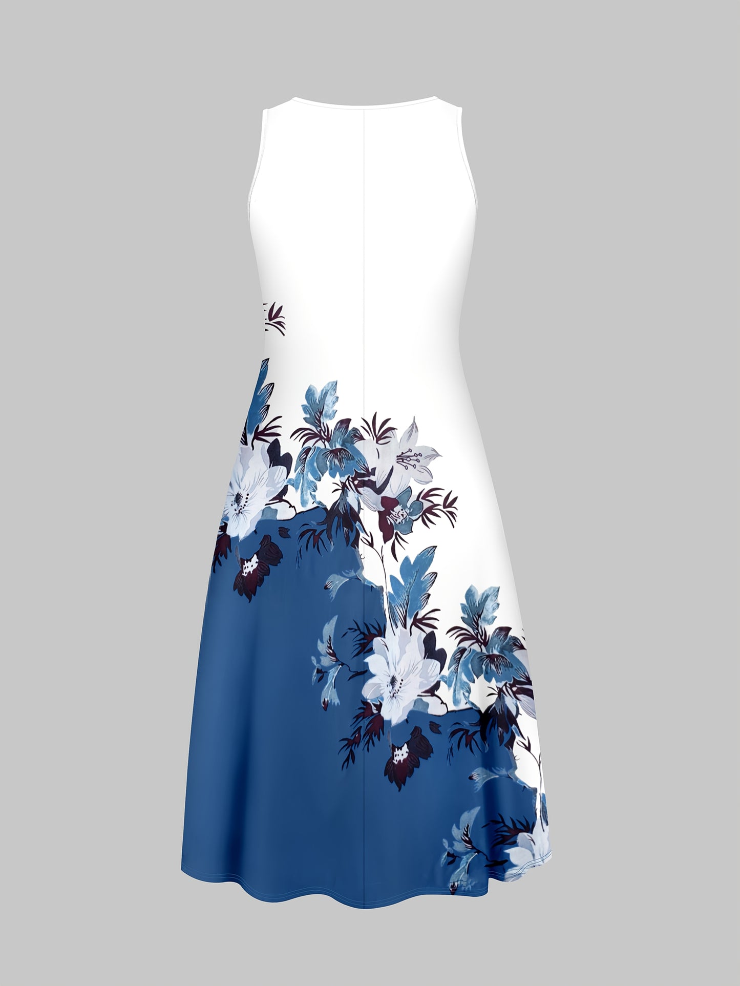 Fashion Women's solid color small cardigan and floral print patchwork dress two-piece set