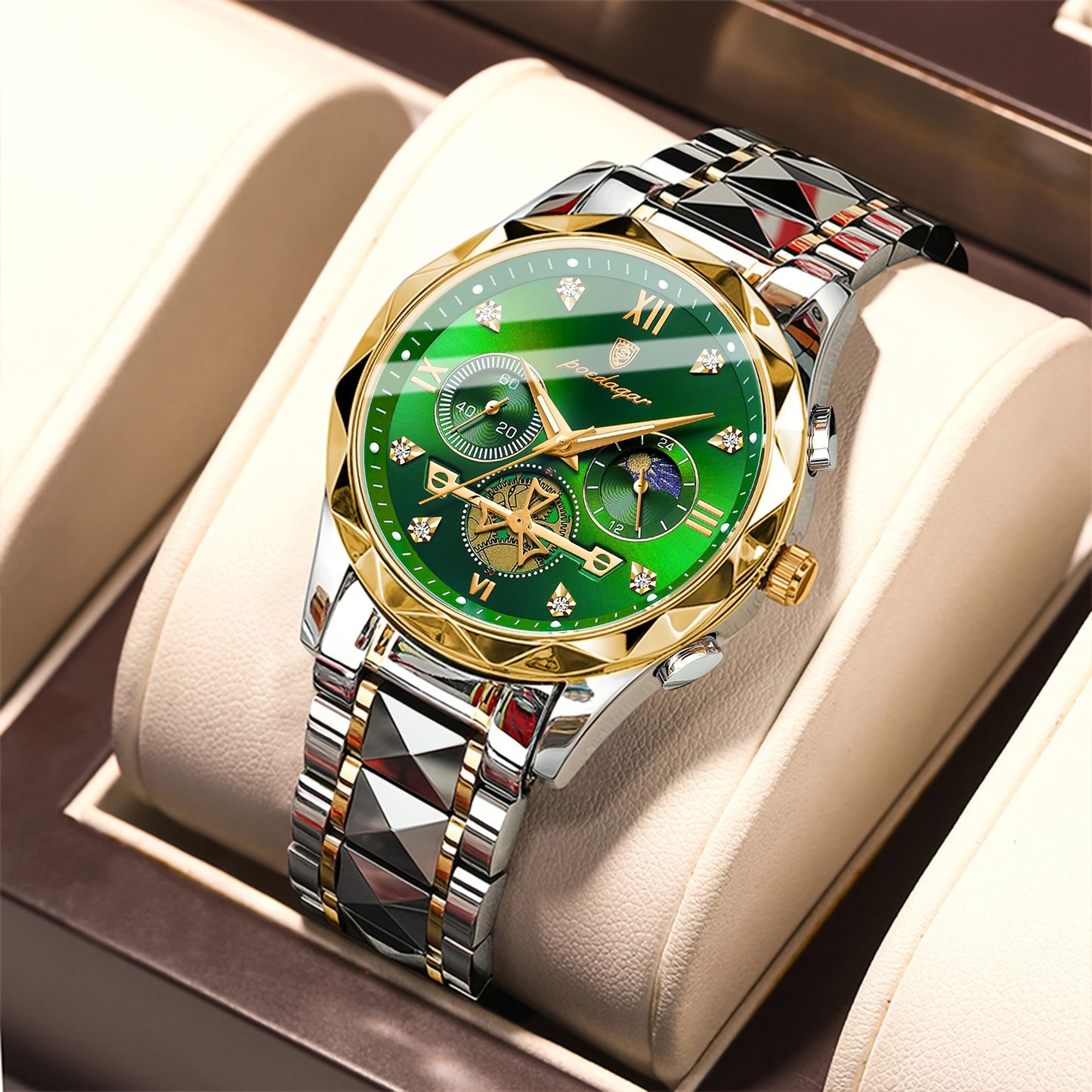 New Luxury Brand Waterproof Stainless Steel Women's And Men's Waterproof Watch, Leisure And Business Multifunctional Chronograph, Best Men's And Women's Gift Watch