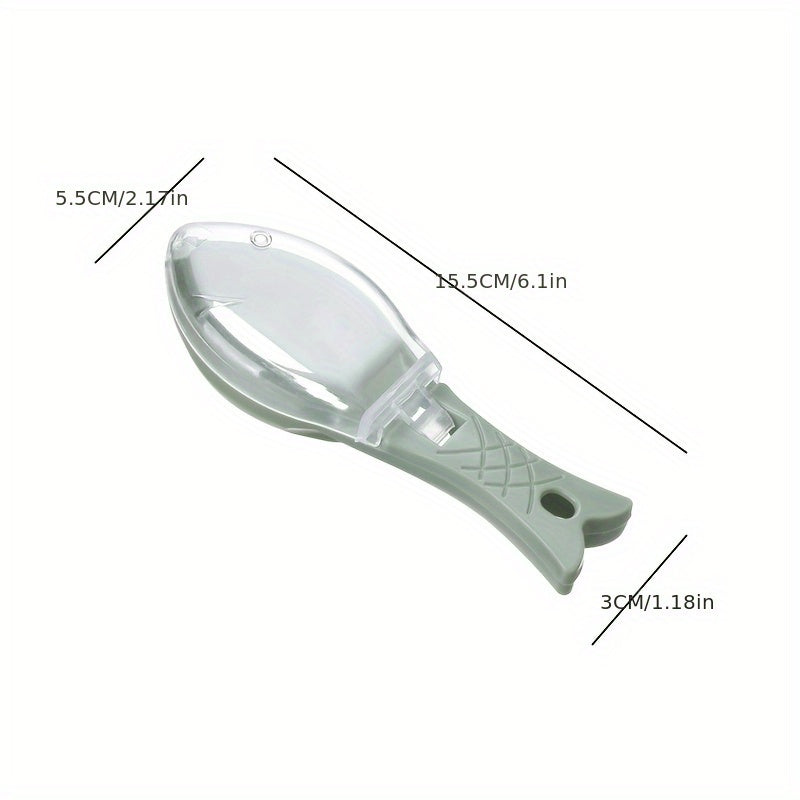 1 հատ KitchenCraft Fish Scale Remover with Storage Box - Հեշտ մաքրվող քերիչ ճաշի համար, արդյունավետ ձկան կշեռքի մաքրման գործիք