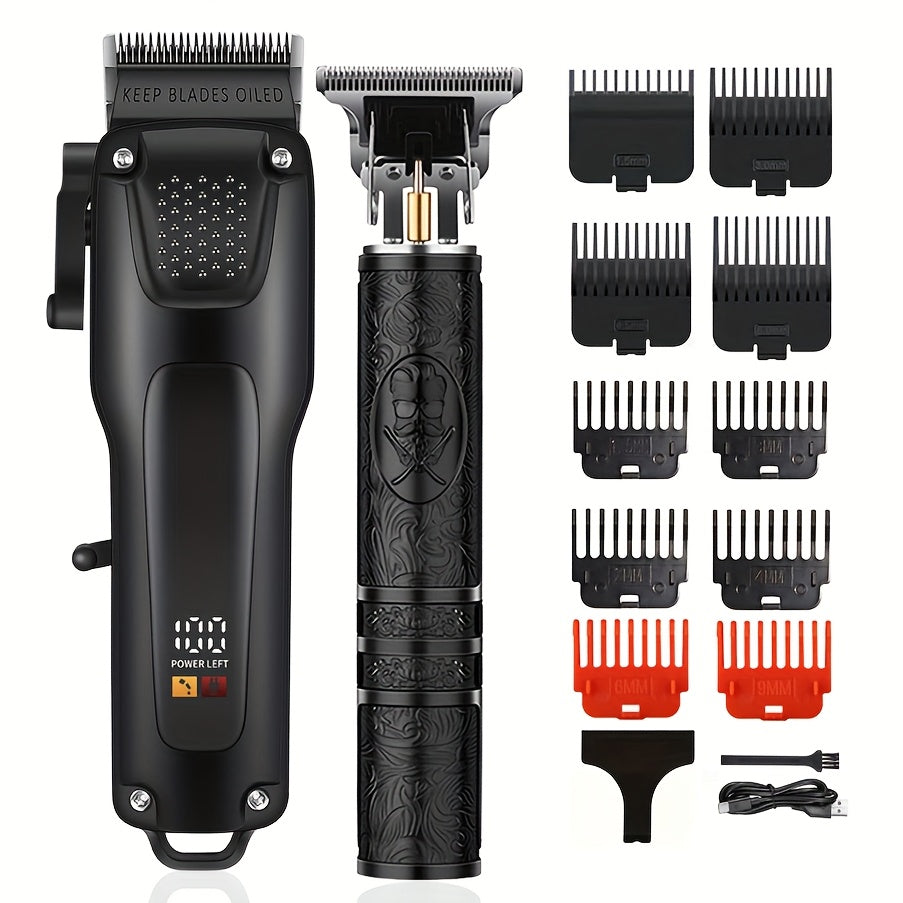 Men's Electric Hair Clipper USB Rechargeable Hair Clipper Beard Trimmer Professional Cordless Hair Cutting Machine Holiday Gift Father's Day Gift