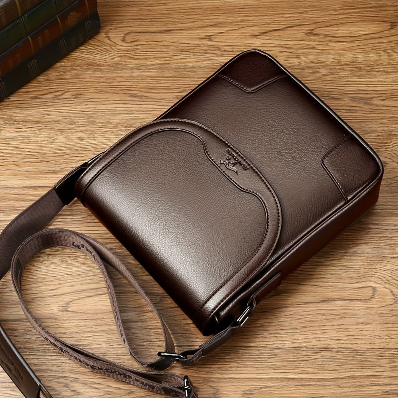 Men'S Fashion Crossbody Messenger Bag, Casual Shoulder Bag, Large Capacity Business Travel Satchel, Trendy Vertical Backpack