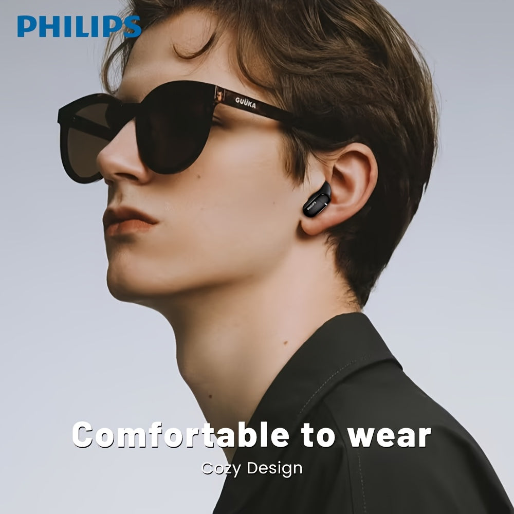 PHILIPS True Wireless Earphones Earbuds - Comfortable for iPhone/ Android, Built-in Microphone Sweat Wireless Headset, Wireless Headphones TAT2169