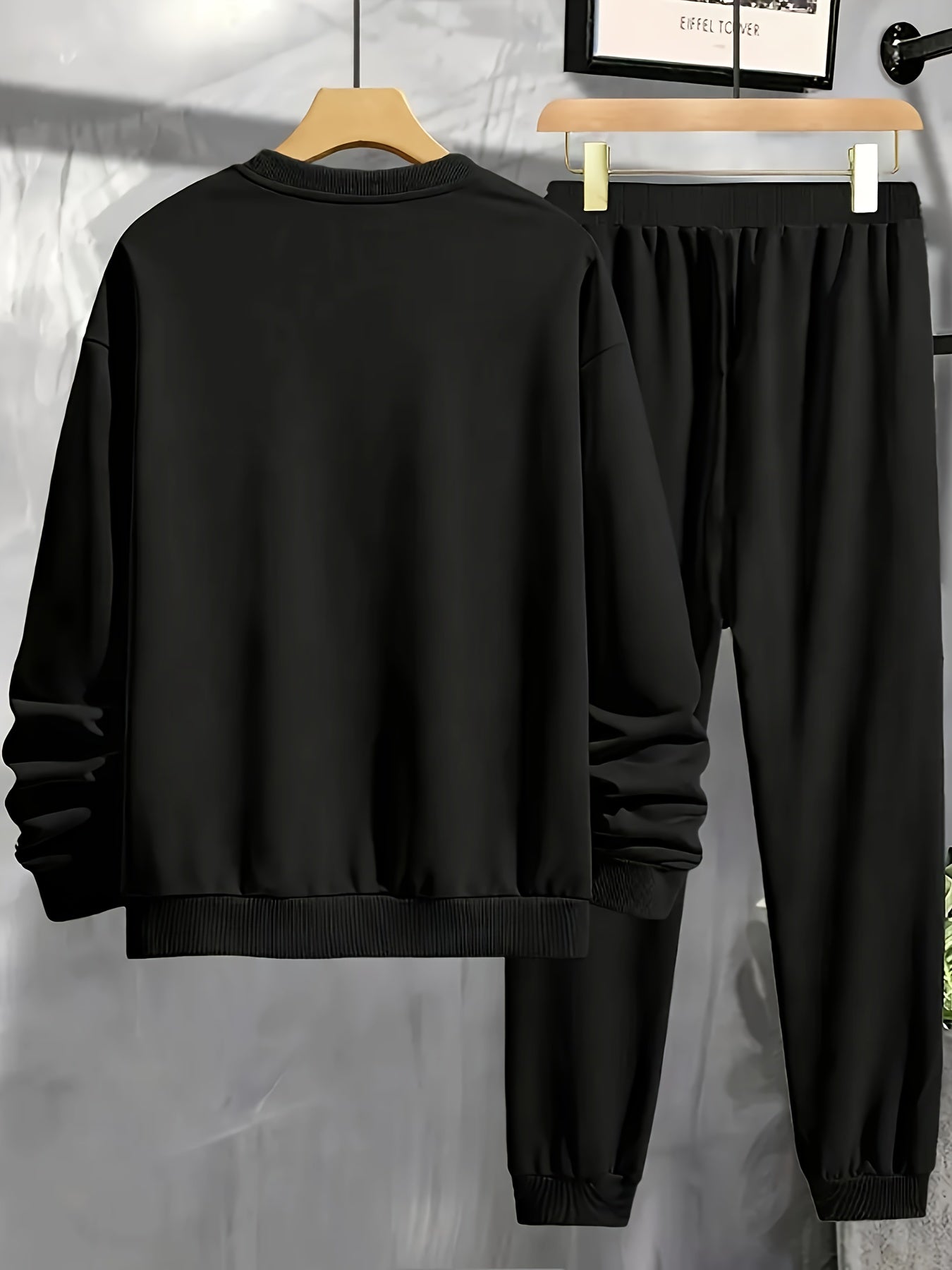 Men's Fashion Casual Sports MILANO Round Neck Sweatshirt and Pants 2pcs Set - Xingfan