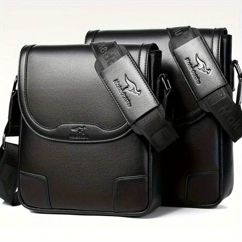 Men'S Fashion Crossbody Messenger Bag, Casual Shoulder Bag, Large Capacity Business Travel Satchel, Trendy Vertical Backpack