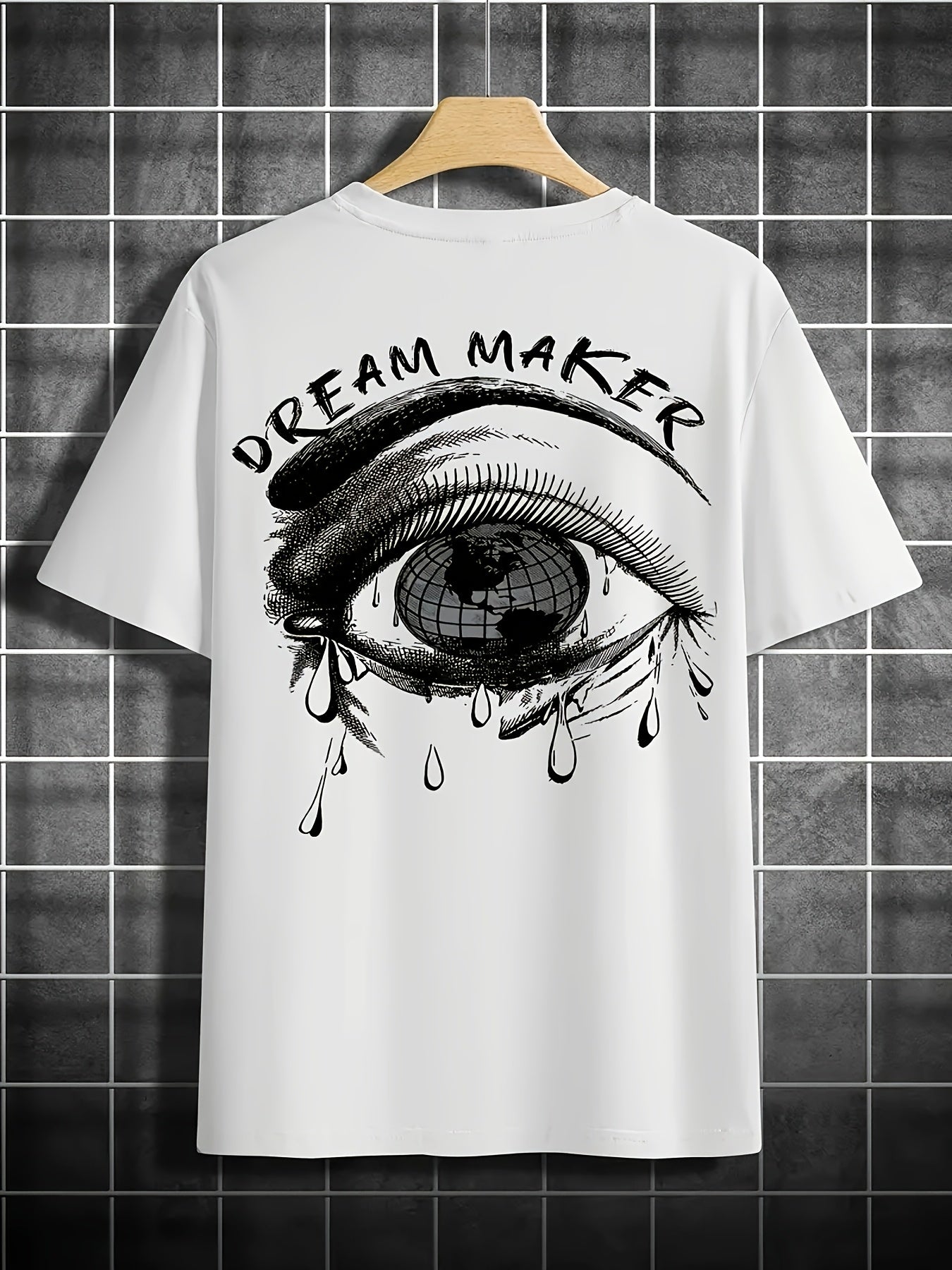 4pcs Men's Casual 3D Graphic T-Shirts - Bold Letter & Abstract Print Short Sleeve Tees, Regular Fit Round Neck, Machine Washable, All-Season Comfort, 4 Color Options, T Shirts Graphic, Edgy Streetwear, Nontransparent Fabric