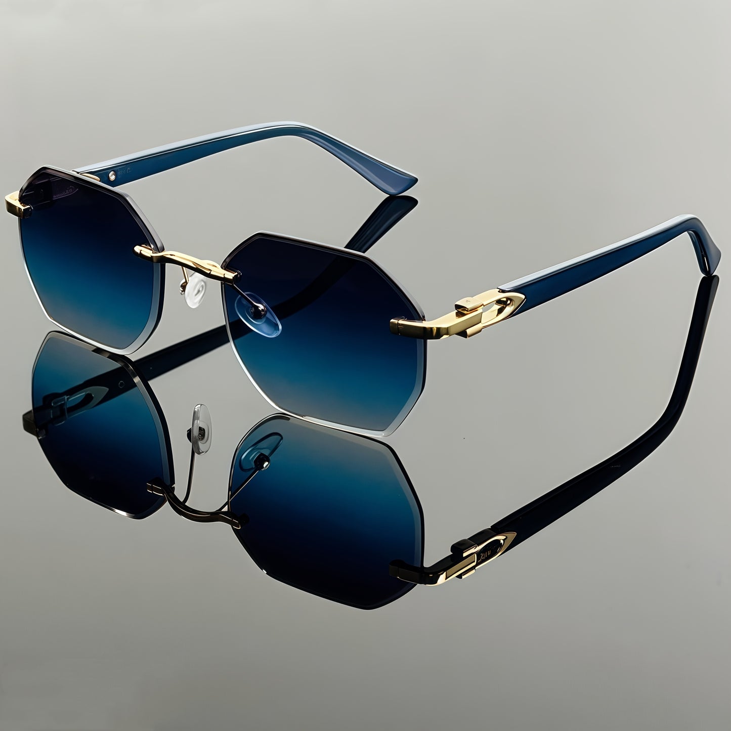 Stylish Men'S Glasses Featuring Classic Rimless Rectangular Lenses with Transparent Lenses, Suitable for Both Men And Women, Perfect for Work And Leisure, As Well As Holiday Gifts.