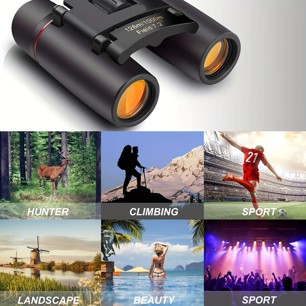 Mini Binoculars 8x21 HD Compact Folding Telescope for Birdwatching, Travelling, Hiking, Sightseeing, Outdoor, Adults Gift for Thanksgiving day, Christmas. Xmas, Halloween