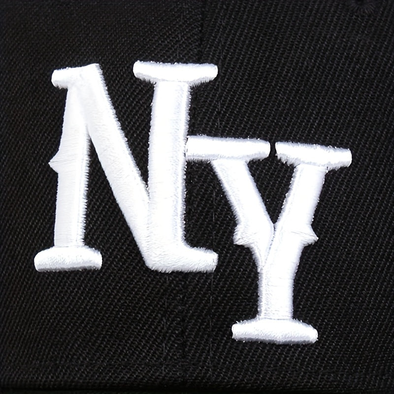 1pc Unisex Sunshade Adjustable Casual Baseball Cap With NY Pattern For Spring And Autumn Travel Seaside Party
