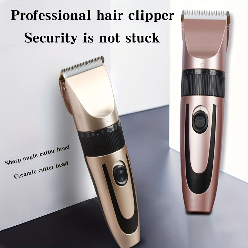 HIENA Multi-Purpose Electric Hair Clipper Kit - Sleek Metallic Finish, USB Rechargeable with 320mAh Lithium Battery, Includes 4 Combs & Cleaning Brush, Ideal for Body, Leg & Private Grooming, Personal Grooming Kit|Professiona