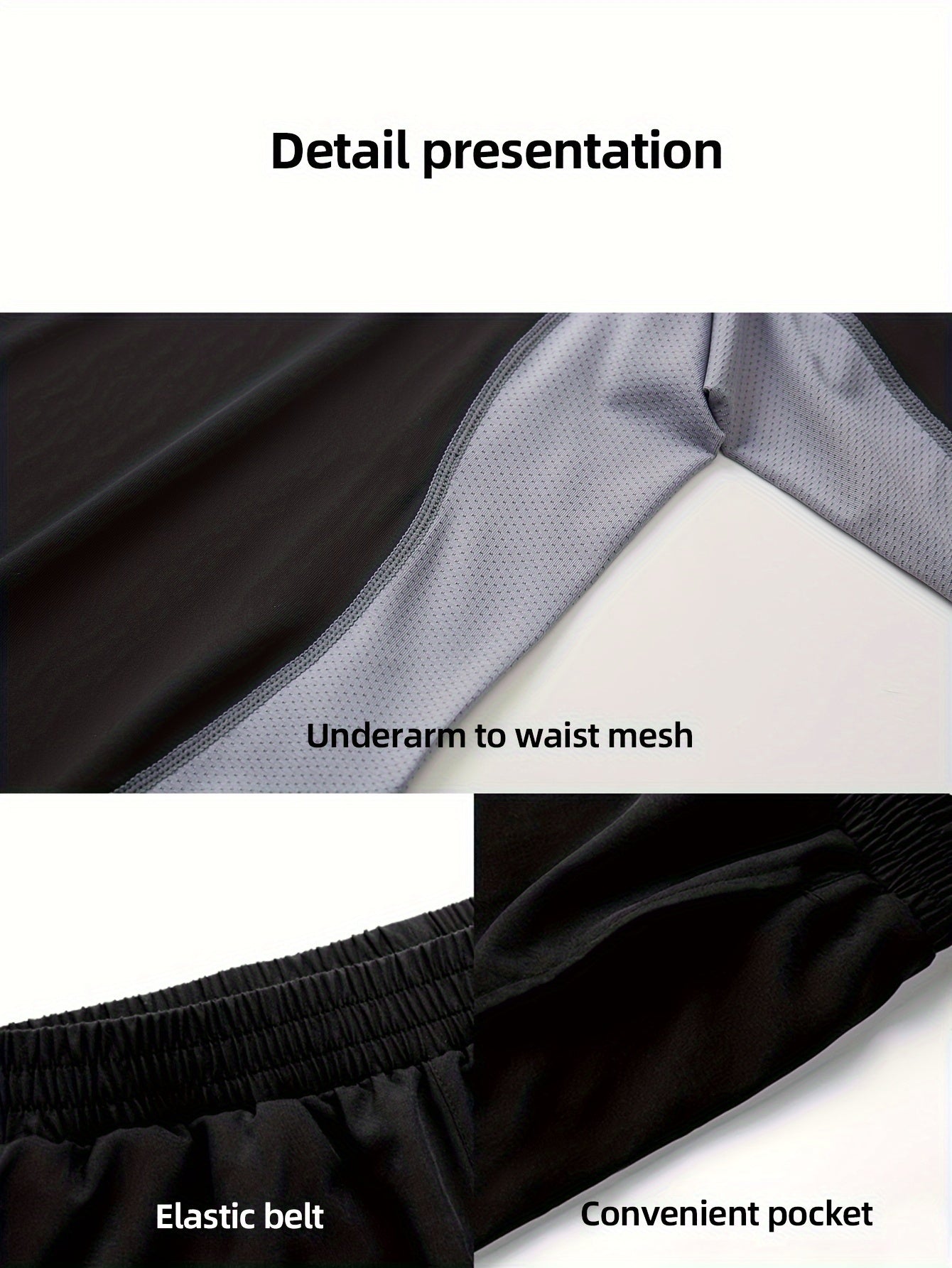 Men'S 3pcs Athletic Set, Breathable Mesh Long Sleeve Top, Skinny Fit Polyester & Spandex, Crew Neck, Solid Color, High Stretch, for Running, Basketball, Hiking, Training - Fall/Winter Sports Outfit