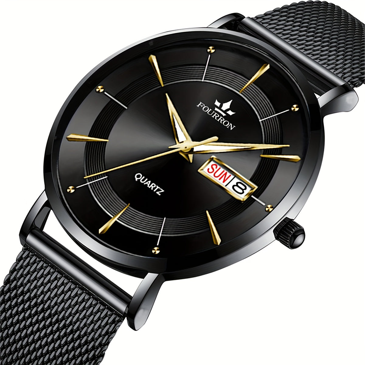 A New Stainless Steel Men's Quartz Watch With A Calendar And Luminous Function, A Fashionable Wristwatch, A Gift For Relatives And Friends' Birthdays Or Holidays, A Brand With An Electronic Movement, A Fully Automatic Busines