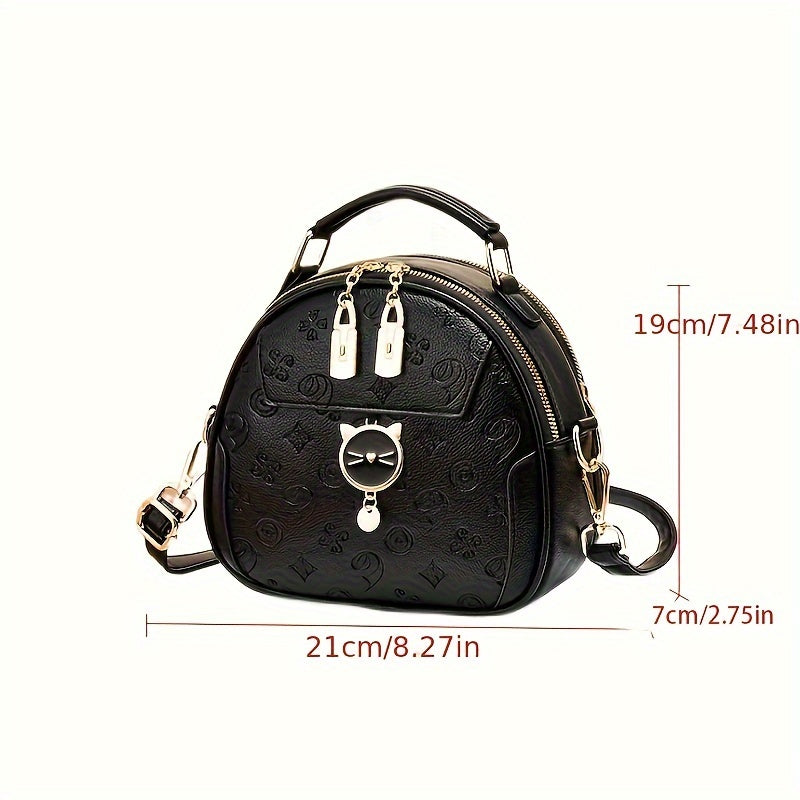 Stylish Women's Handbag - Two-Tone Red & White Design, Embossed Floral Pattern, Adjustable Crossbody Strap, Golden-Tone Hardware, Perfect for Casual Outings & Commuting, Ladies Handbags