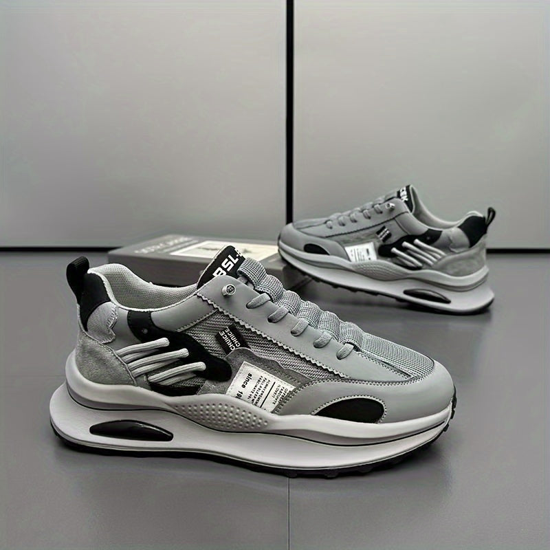 Popular New Fashionable Thick-Soled Sports Shoes for Men, Breathable, Wear-Resistant, Non-Slip, Lightweight Running Shoes, Casual Versatile