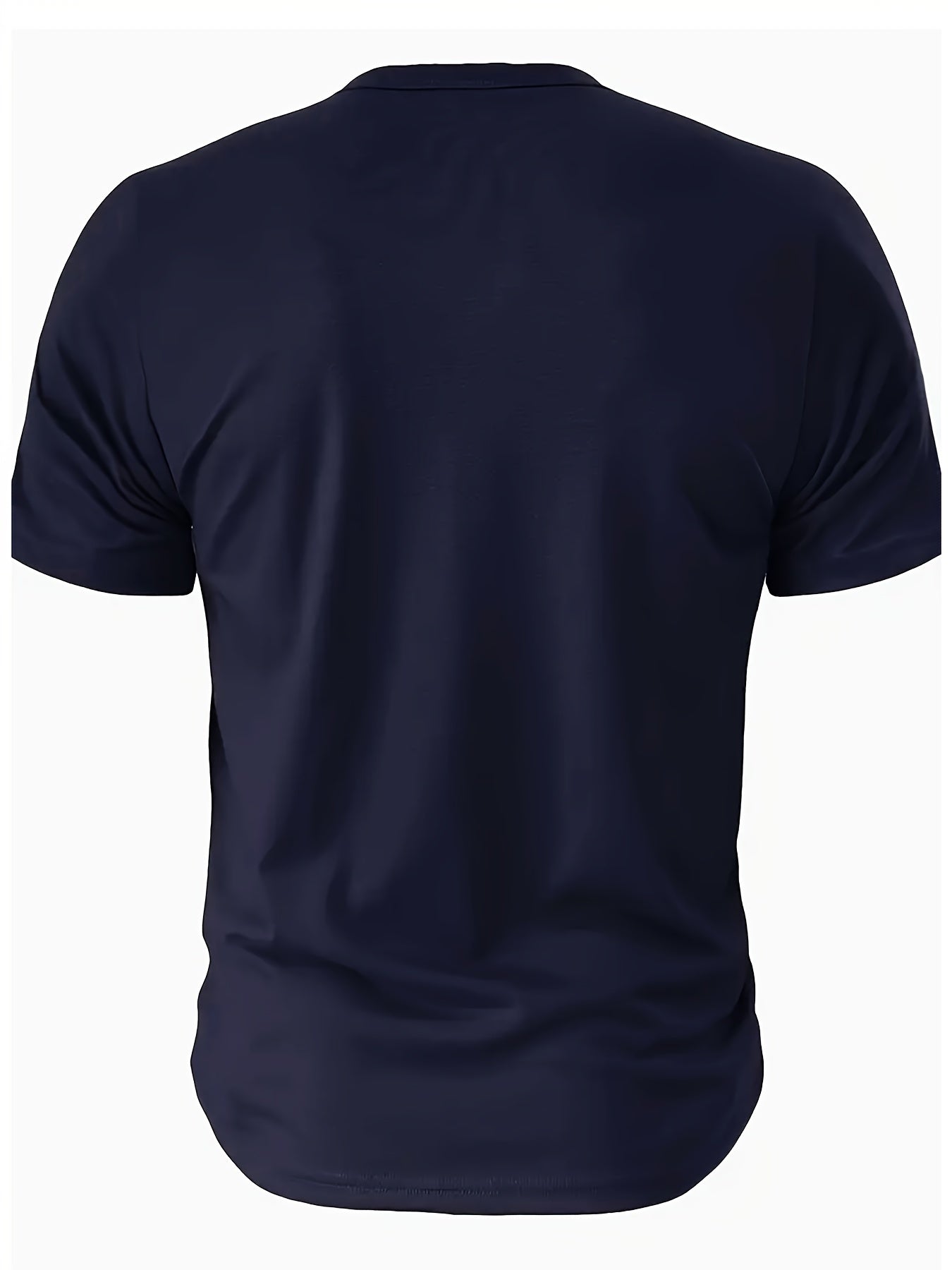 Trendy Letters Print Men's Athletic V-Neck Henley T-Shirt - Short Sleeve Casual Workout Top For Spring Summer Fitness Holiday