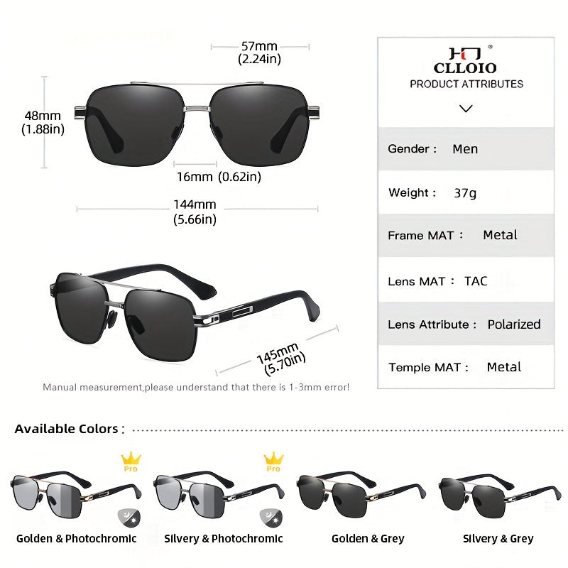 CLLOIO Top Quality Photochromic Men Women Polarized Driving Chameleon Anti-glare Sport UV400