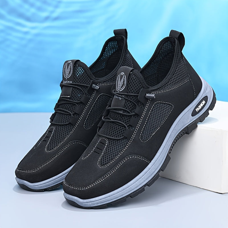 NeoFlex Men'S Breathable Running Shoes - Elastic Weave Upper & Cloud Cushion Technology, Lightweight Low-Top Design for Gym, Workout, Streetwear - All-Season Comfort, Gym Footwear, Sleek Sporty Look, Durable Rubber Sole