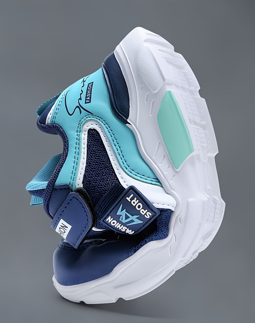 Girls' Stylish Sneakers - Casual Street Fashion, Mid-Top Design with Red & Blue Accents, Slip-On Style, Perfect for Running & Workout, Running Shoes|Stylish Casual Shoes|Elastic Strap Sneakers