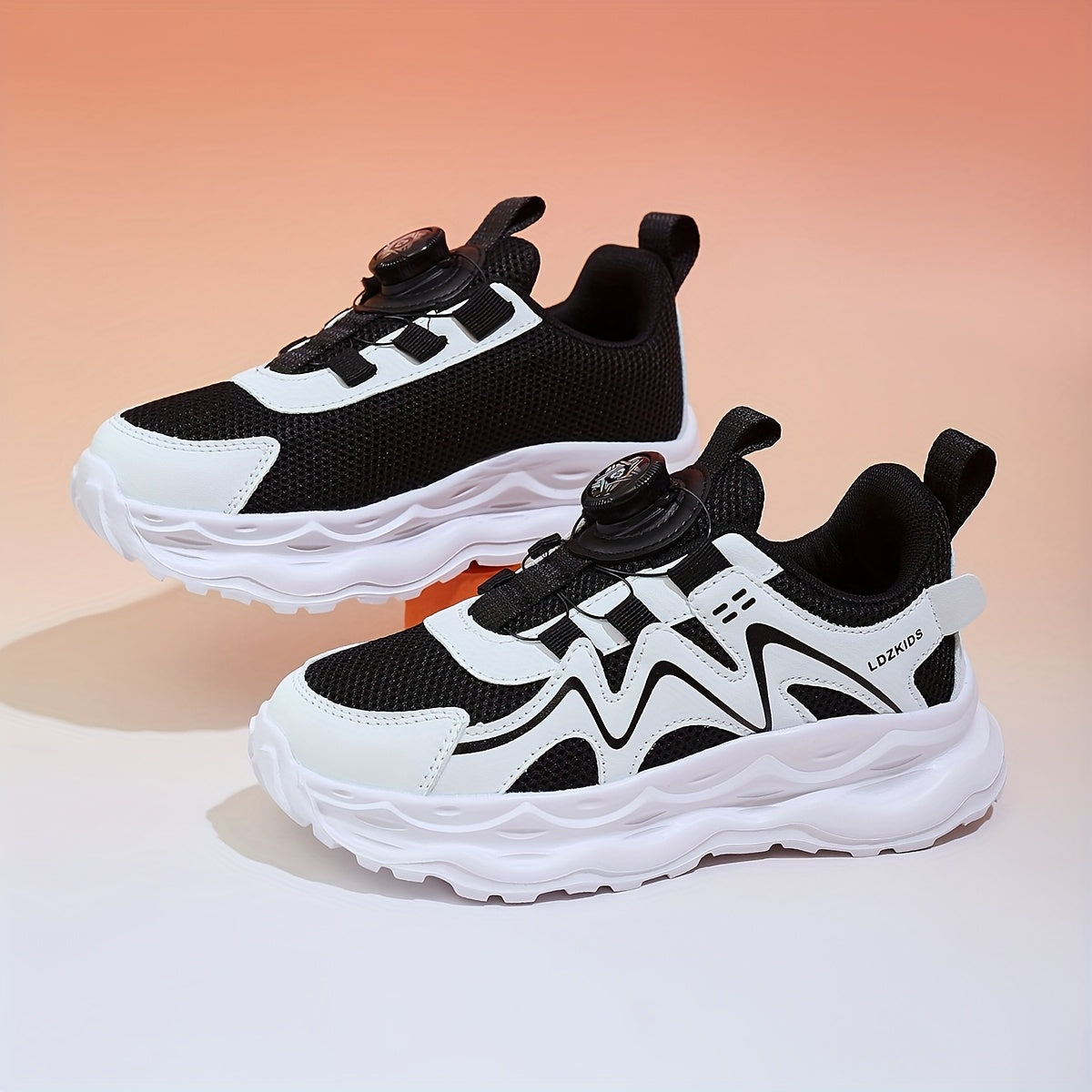 Boys' Fashion Outdoor Sports Shoes with Striped Design Suitable for Parties, Medium and Large Sizes