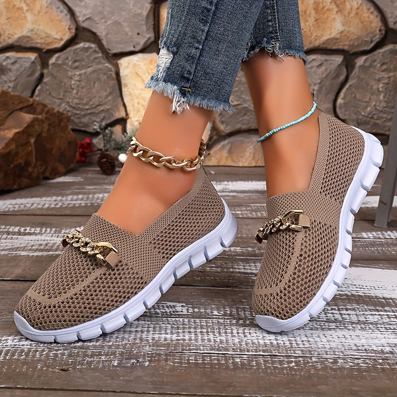 Sports Casual Mid Top Breathable Fabric Upper Slip-on Shoes, Solid Color, Glitter, Hand Wash or Professional Dry Clean, All-season, EVA Sole, Fabric Insole