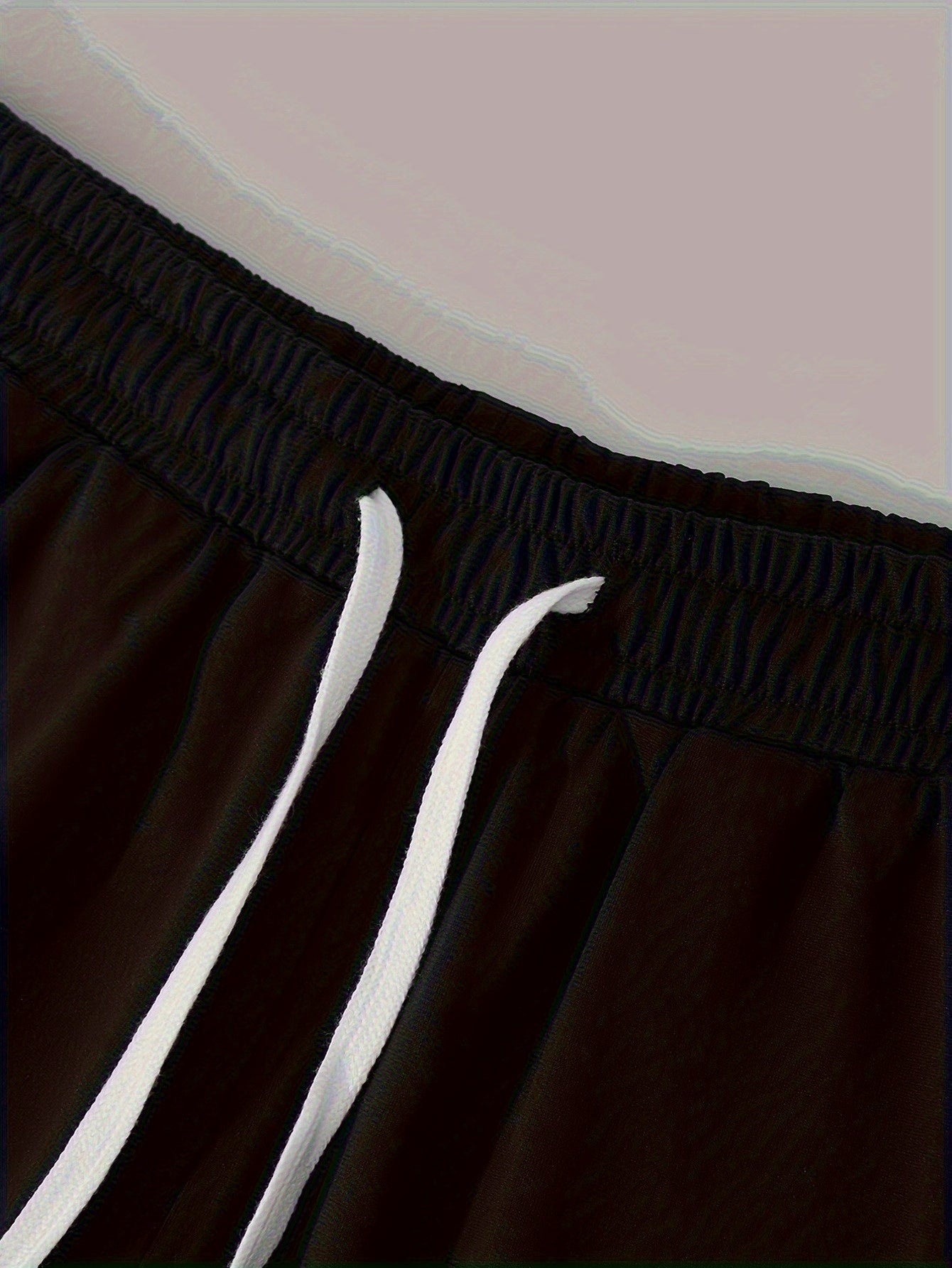 Men'S Summer Casual Sport Two-Piece Set - LADA Letter Pattern Print T-Shirt and Black Drawstring Shorts, Casual Sportswear, Regular Fit - Perfect for Summer Outdoor
