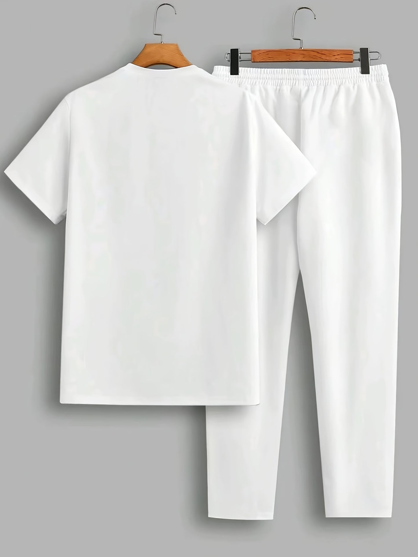 Men's 2pcs Summer MY FUTURE IS NOT JUST A DREAM Casual T-Shirt and Pants Set - Suitable for Casual Sports Outing - Starry OB