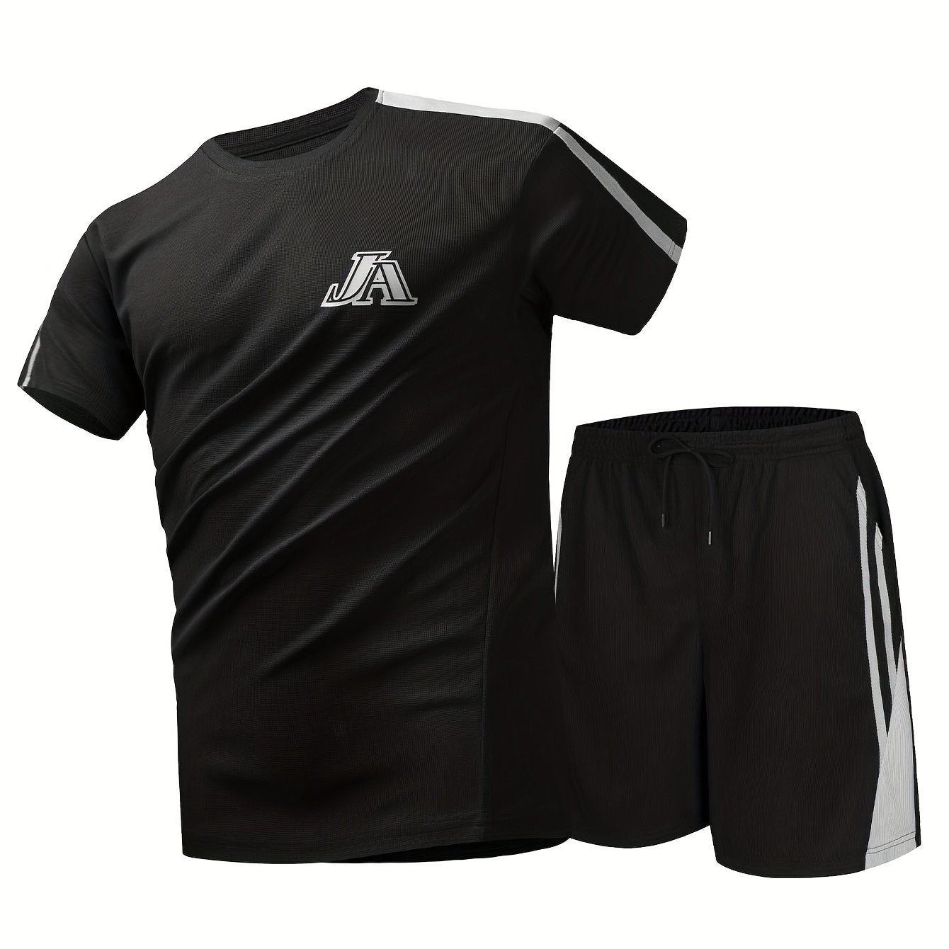 Men'S Casual Sportswear Set, Trendy And Versatile Two-Piece Outfit.